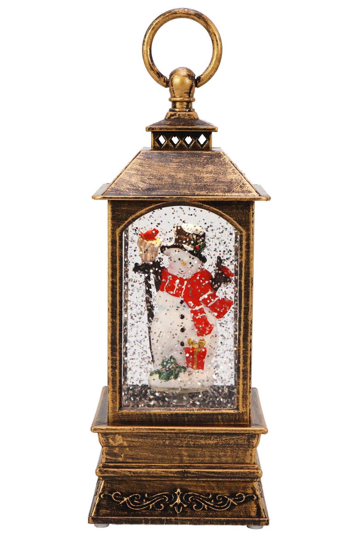 Vintage Christmas Glittering Music Led Lantern - Steady