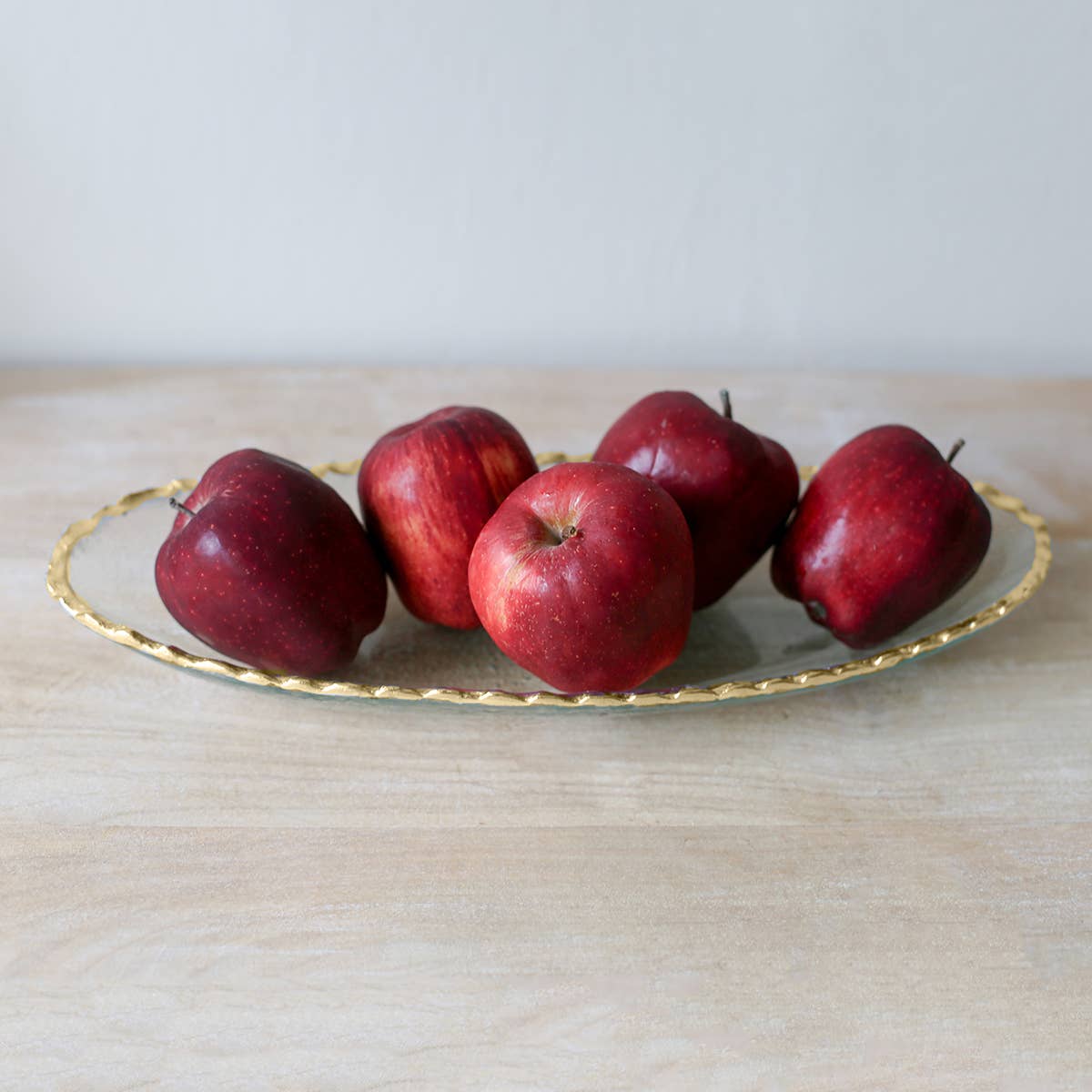 Fairbanks Oval Platter   Clear/Gold   21.25x2.5x9