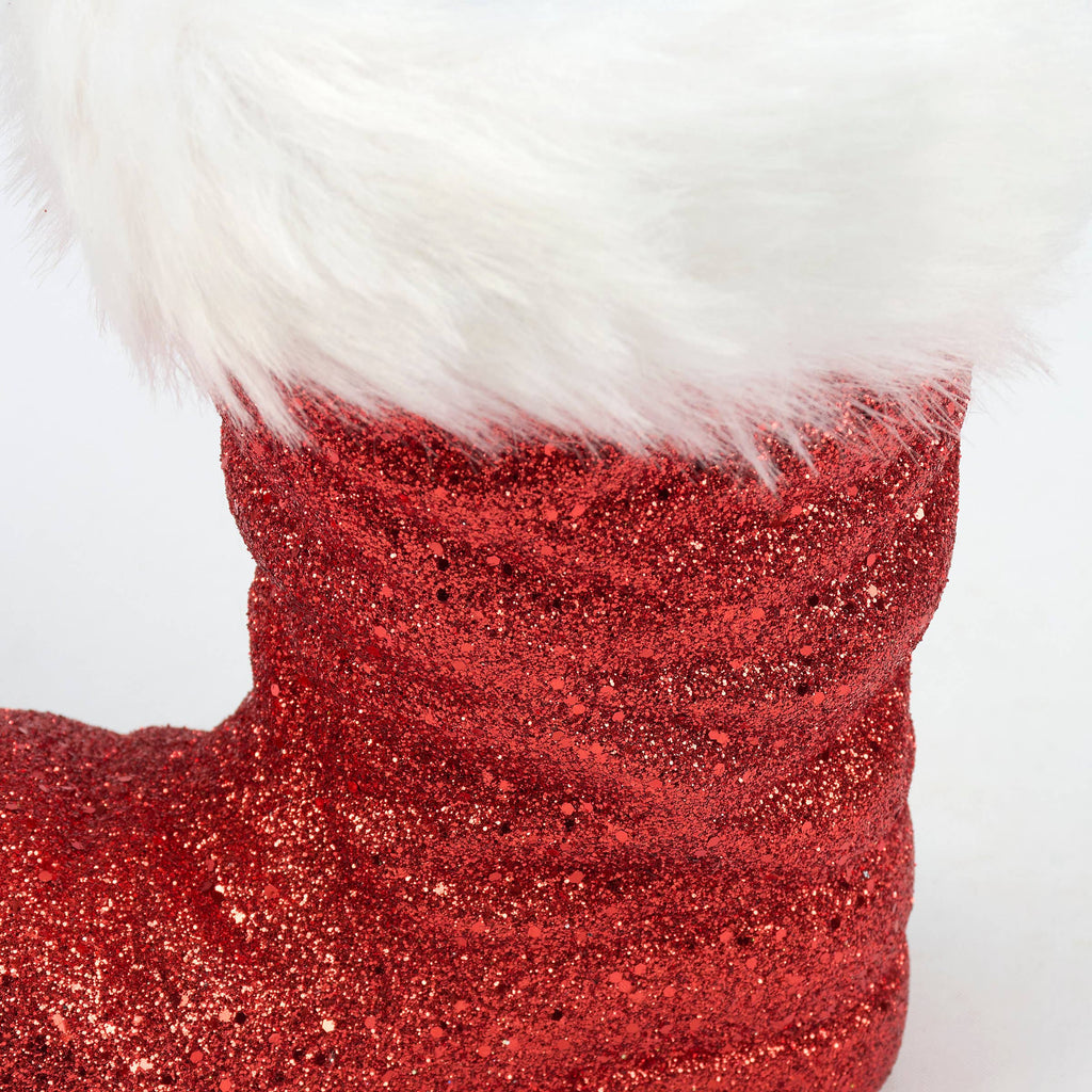 Glitter Santa Boot Sitter Sm
