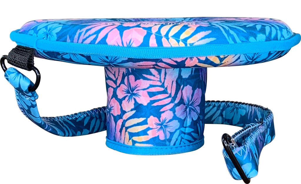 Floating Cup Holder, Can Holder & Beer Holder [Blue Floral]