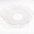 Cannes Glass Serving Bowl   Clear/Gold   12.5"