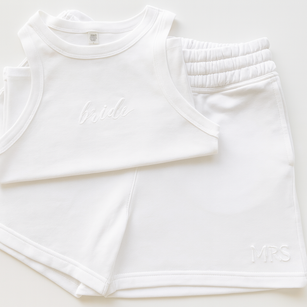 Puffy Bride Cotton Short Lounge Set| Bridal