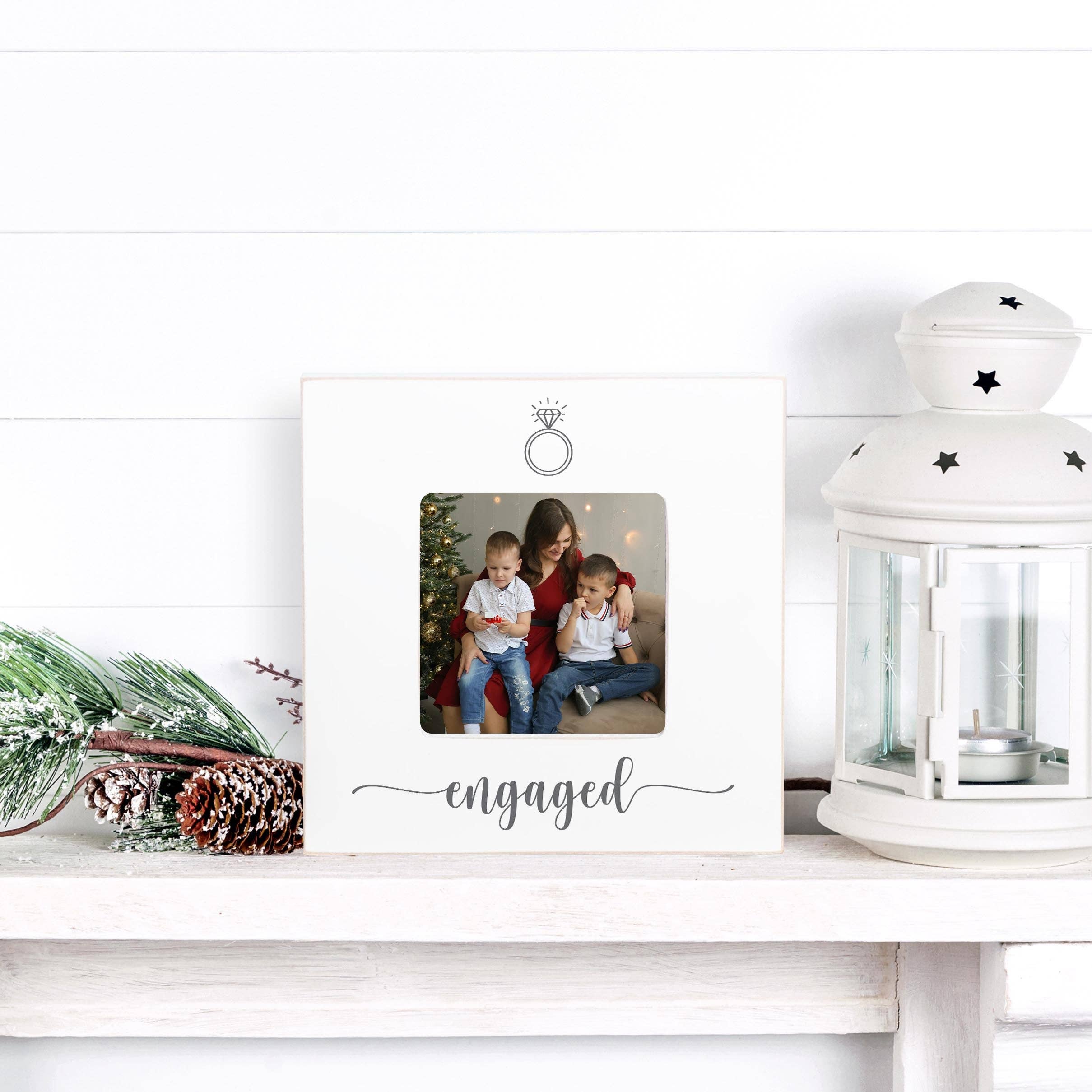 Engagement Picture Frame, Engaged with Ring- Wedding Gift