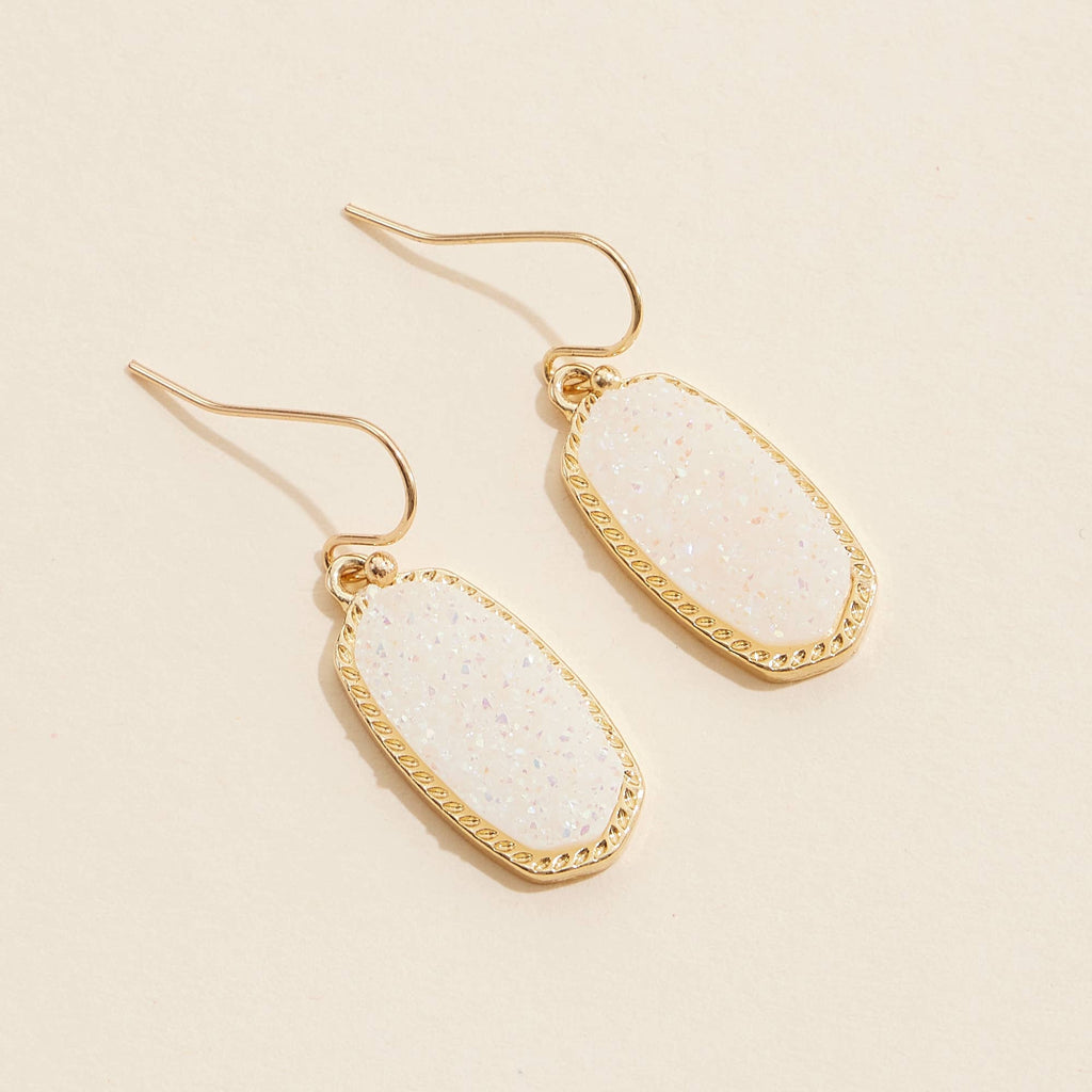 Druzy Stone Dangling Earrings