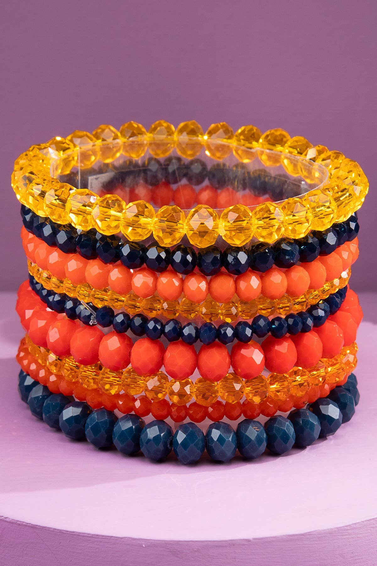 Glass Bead 9 Set Bracelet