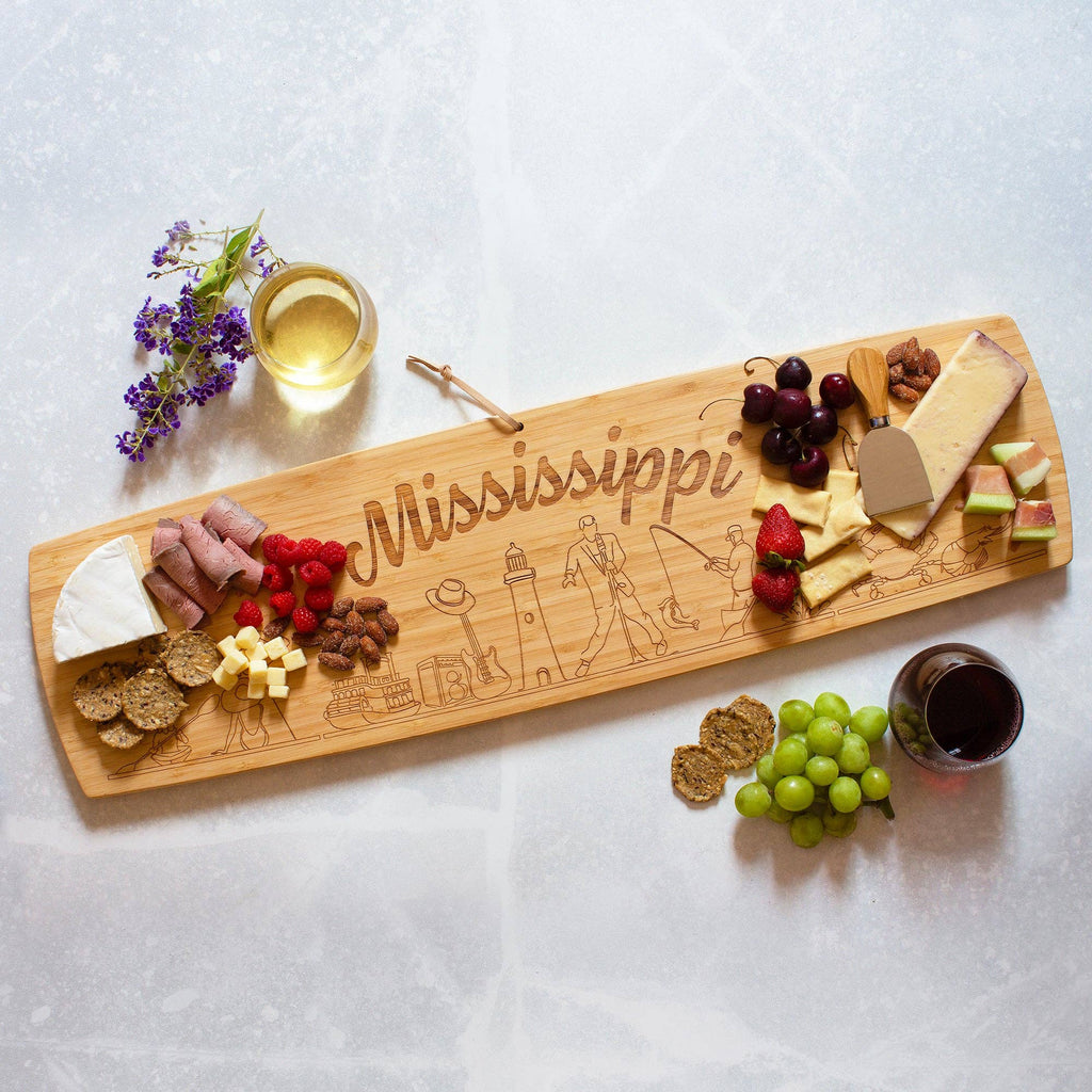 Mississippi State Charcuterie Board, 30" Long