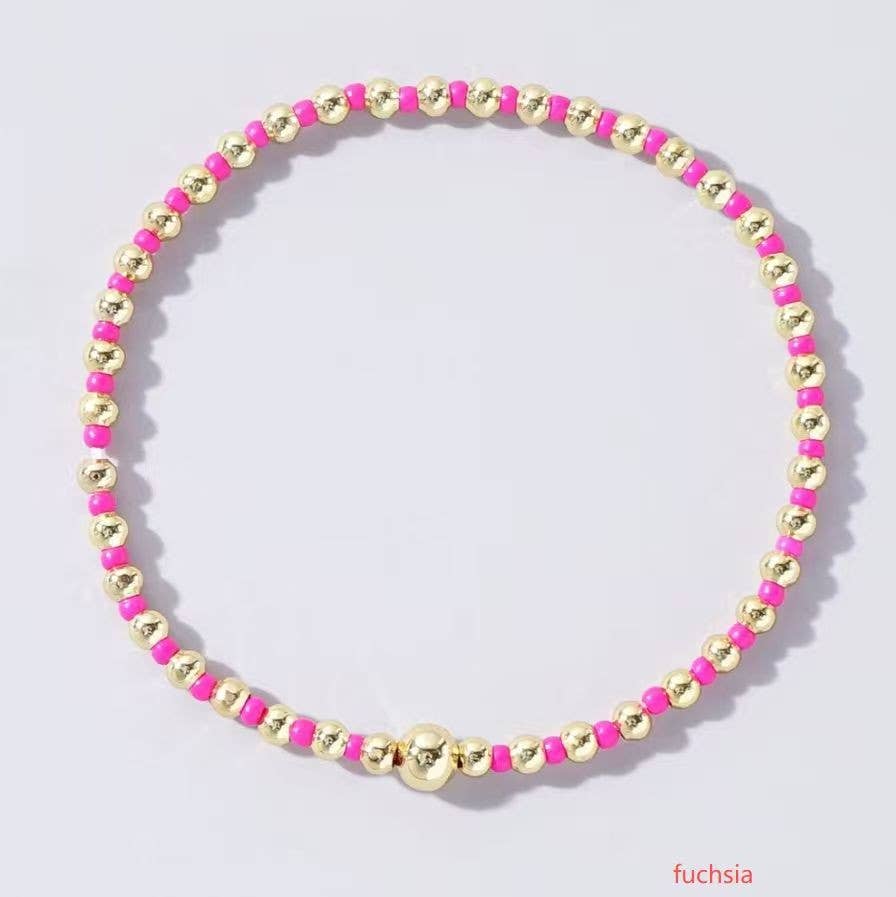 BOHO COLORFUL BALL BEADED BRACELET | 40B5223