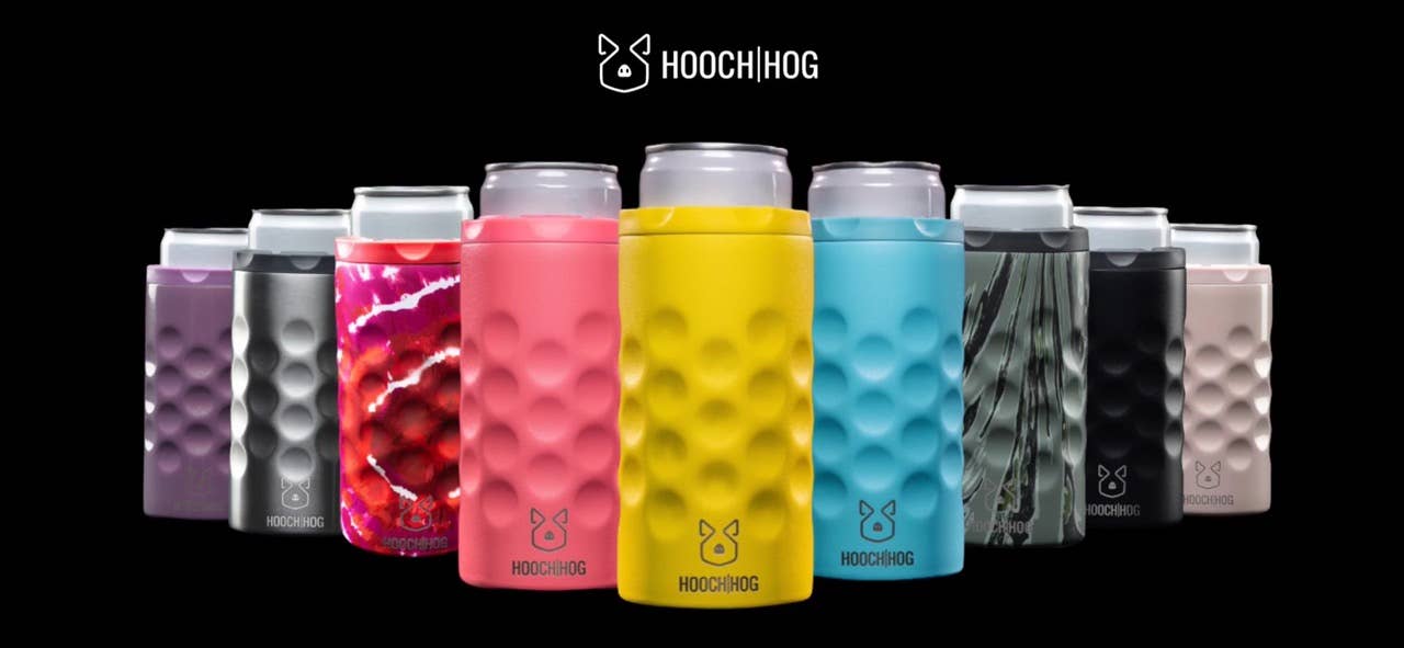 The Skinny Can Cooler [Blue Floral]