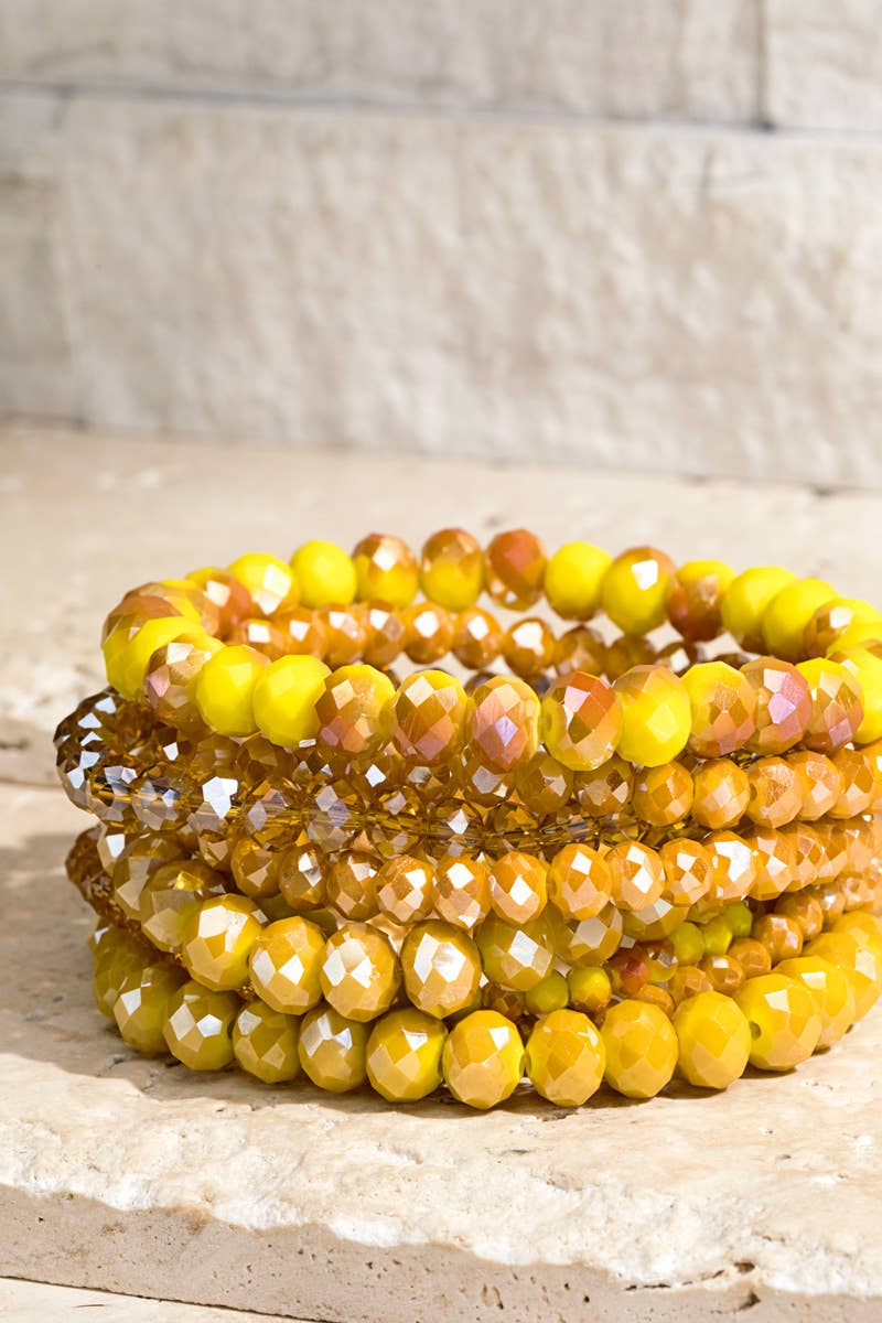 Glass Bead 9 Set Bracelet