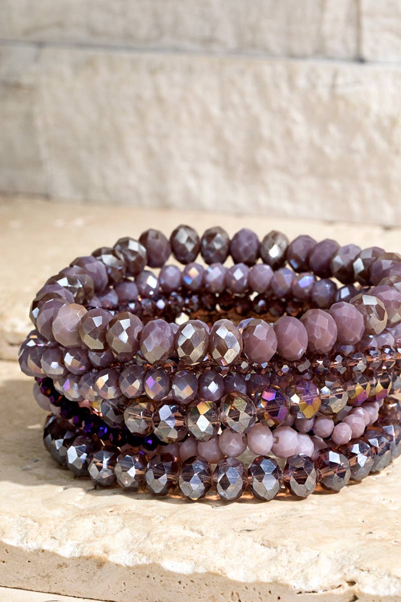 Glass Bead 9 Set Bracelet