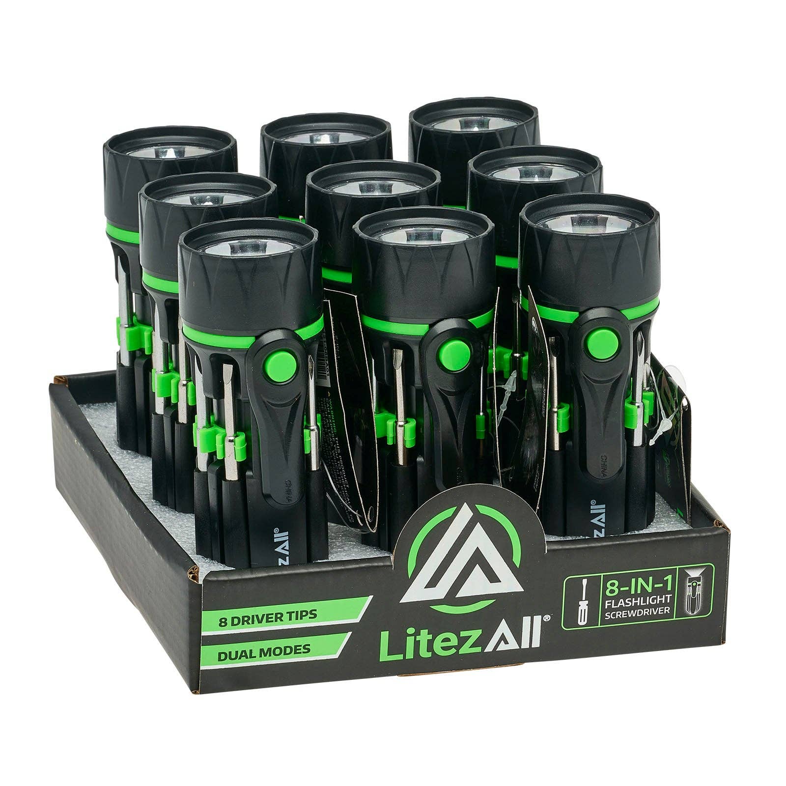 LitezAll LED Flashlight with 7 Screwdrivers