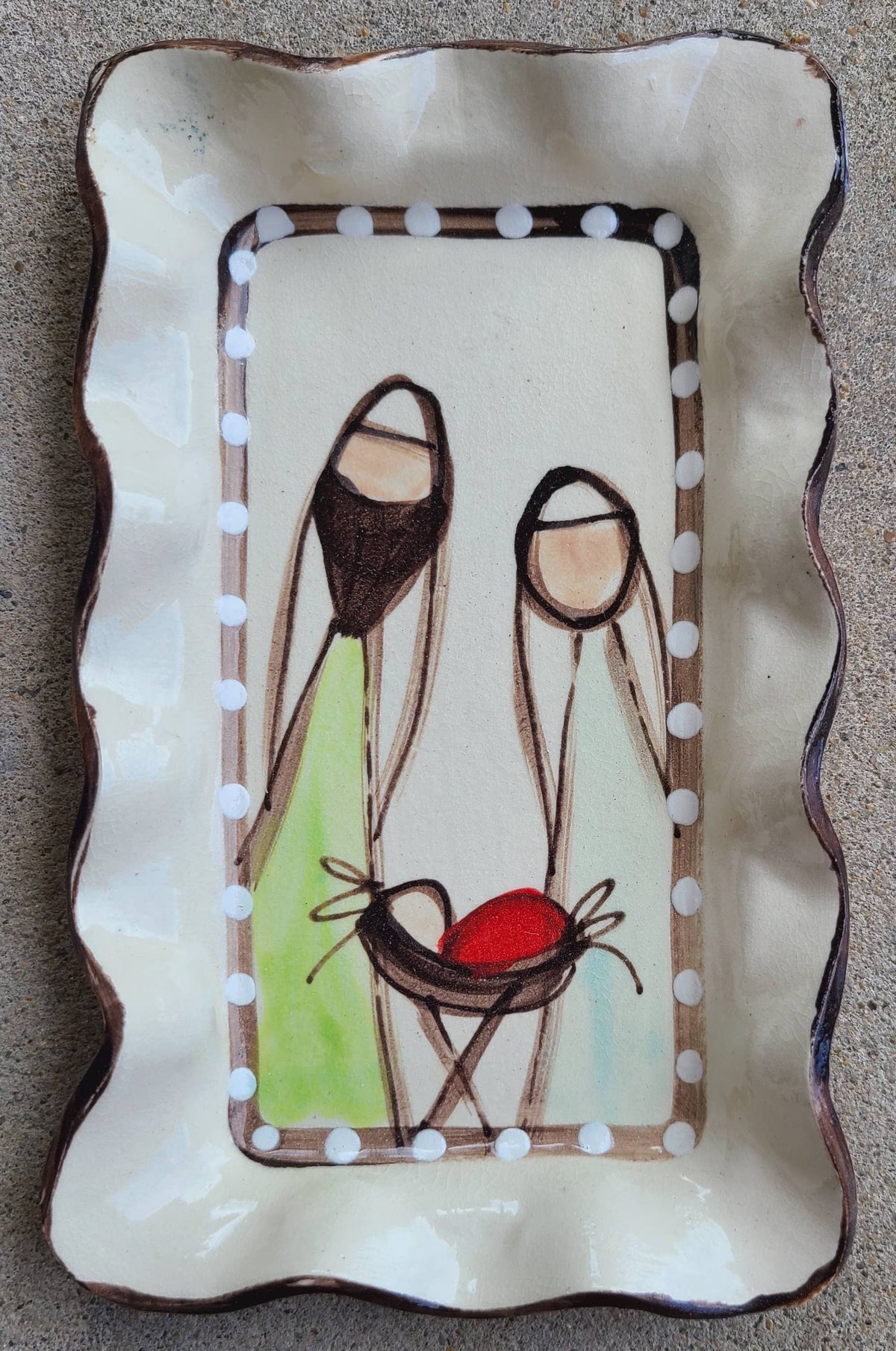 Small Rectangle Plate (Nativity)