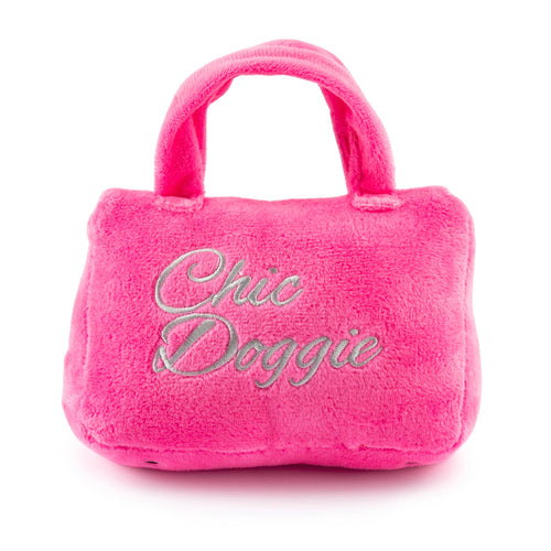 Barkin Bag -  Pink w/ Scarf Squeaker Dog Toy